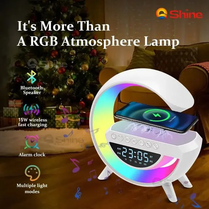 Haut-Parleur Bluetooth avec LAMPE LED 6 EN 1 + CHARGEUR SANS FIL BT-3401