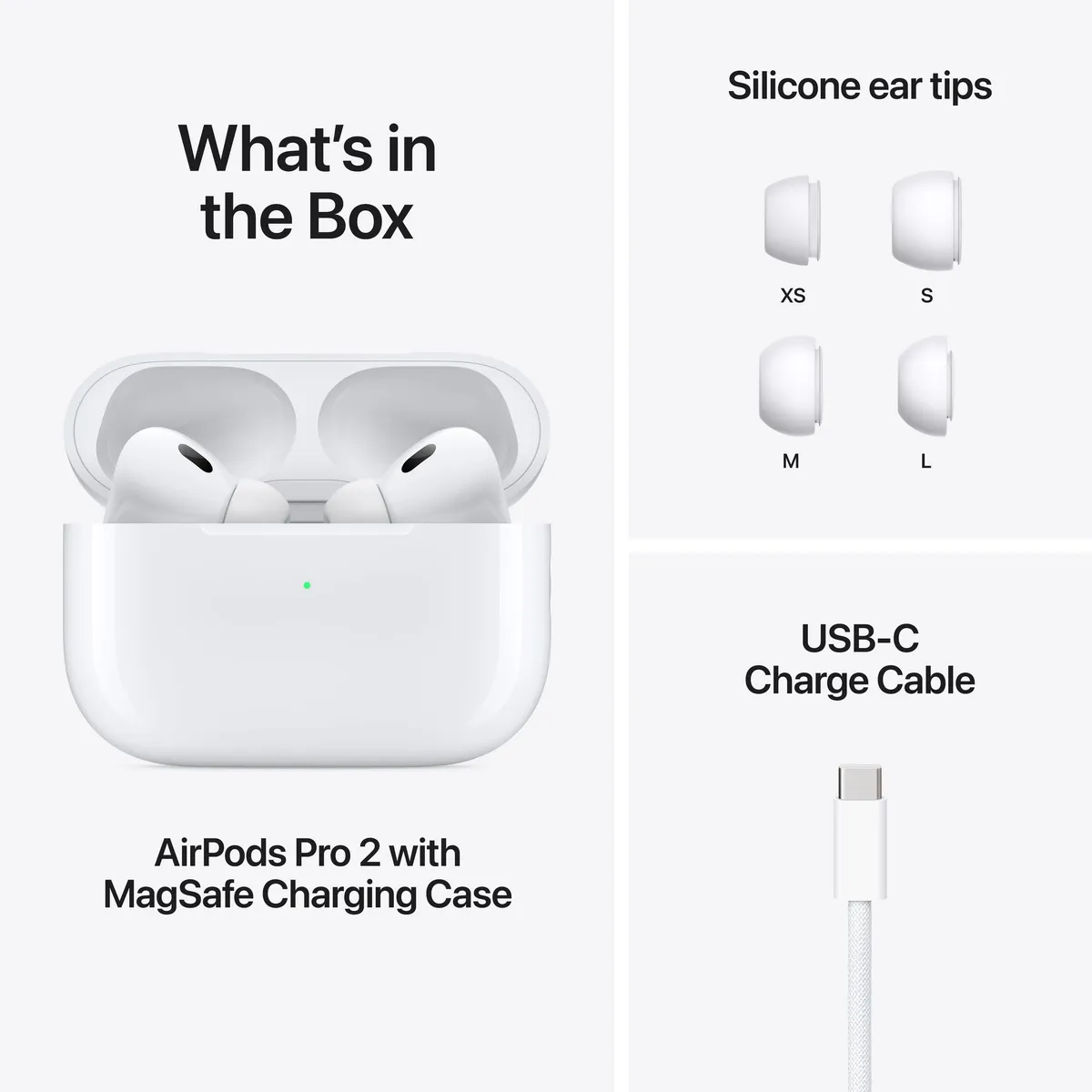 Écouteurs AirPods Pro 2 Blanc+ fil port C (Pack Complet)