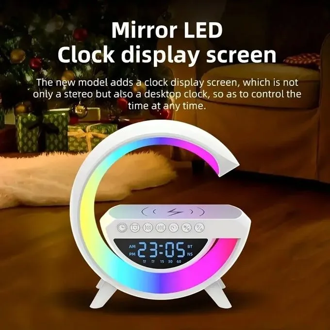 Haut-Parleur Bluetooth avec LAMPE LED 6 EN 1 + CHARGEUR SANS FIL BT-3401